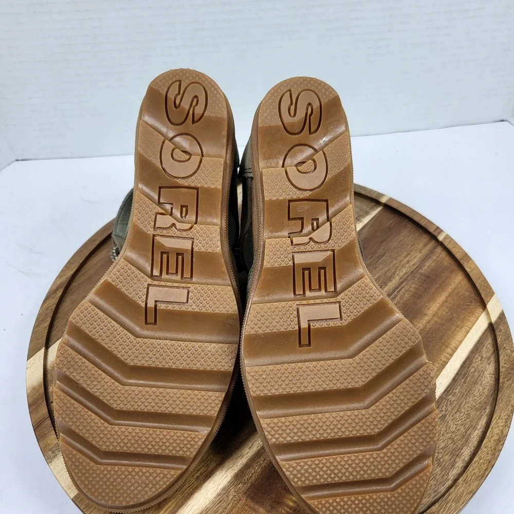 Sorel Joanie II Lace Wedge Sandals Women 6.5 Sage Green Excellent NL3223-365